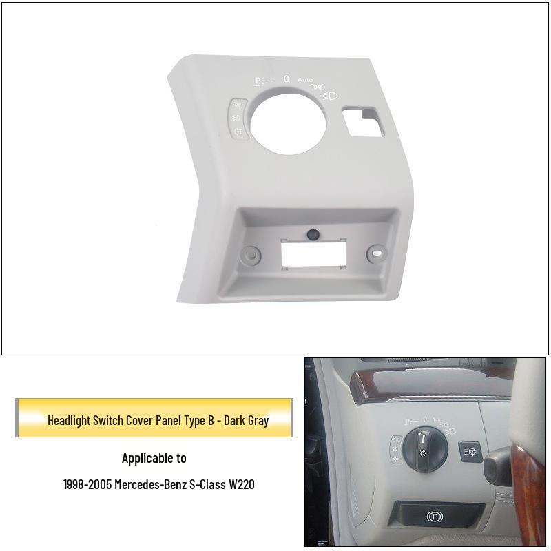 Acabamento da Tampa do Botão do Interruptor do Farol do Mercedes-Benz Classe S W220