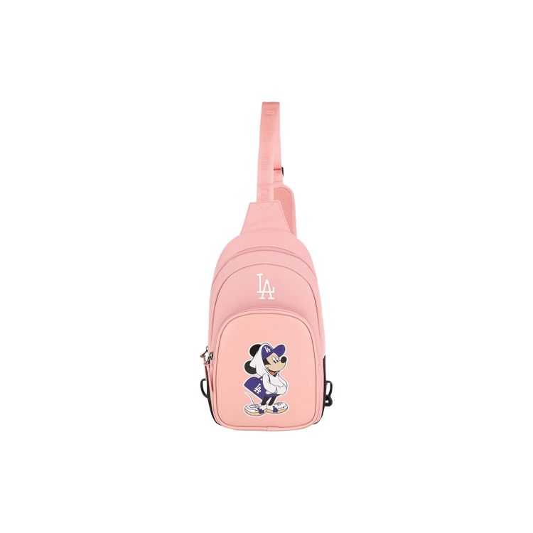 MLB x Disney Collaboration Mickey Mouse Graphic Print Sports Trendy Shoulder Bag Unisex Shoulder Bag Pink 5F5D5AC37EB22EGS Pink