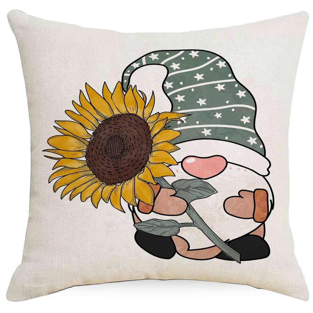 New Retro Summer Sunflower Pillowcase Home Sofa Cushion Pillowcase