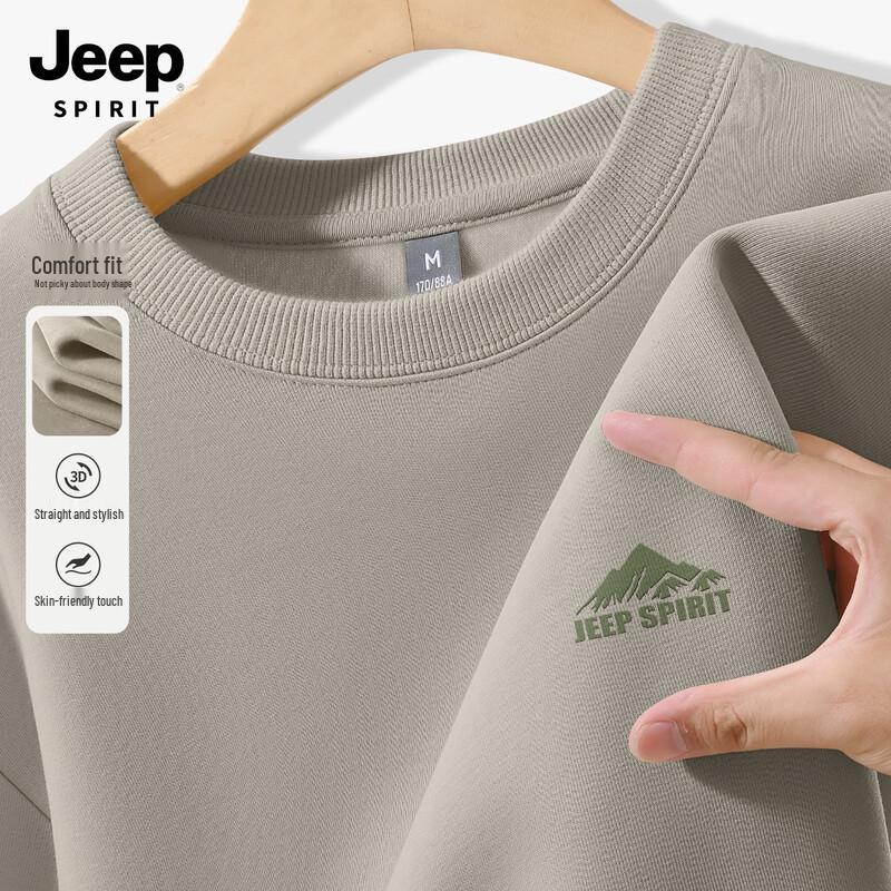 

JEEP SPIRIT Men s 2025 Loose Fit Crewneck Sweatshirt M