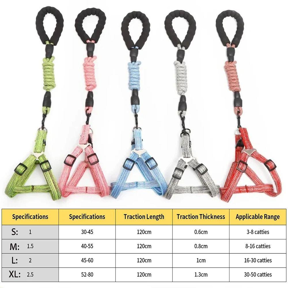 Lightweight Pet Chest Strap Escape Proof Cat Collar Lead Leash Dog Harness and Leash Set Walking