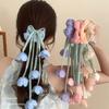 Elegant Floral Tulle Scrunchie With Fringe Detailing Headbands Rope Hair Band For Everyday Styling
