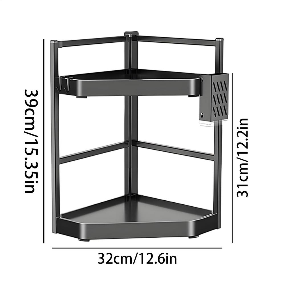 Kitchen Rack Corner Counter Organizer Corner Counter Shelf For Countertop Bathroom Makeup Easy Organizing Lids Toiletries 5300₽