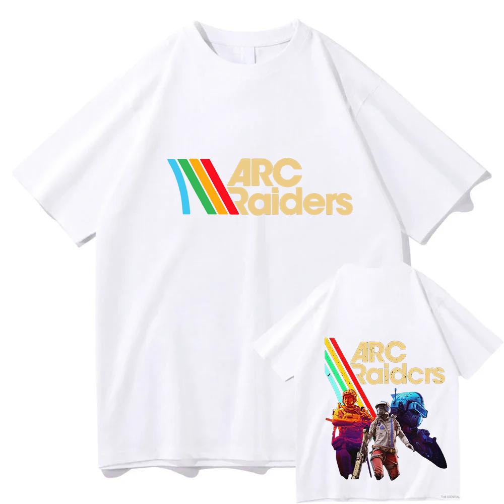 ARC Raiders Striped T Shirts ARC Hot Game Survival Evolved Tees Gifts for Gamer Cotton T-shirts Unisex Vintage Game Lovers Tops