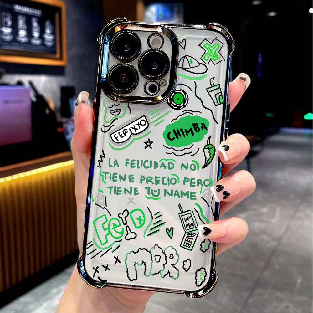 Feid Nitro Jam Ferxxo Plating Phone Case For Xiaomi Redmi A3 14C 13C 12C K50 A1 Note 14 13 12 11 10 9S Pro Plus 4G 5G Anti Fall