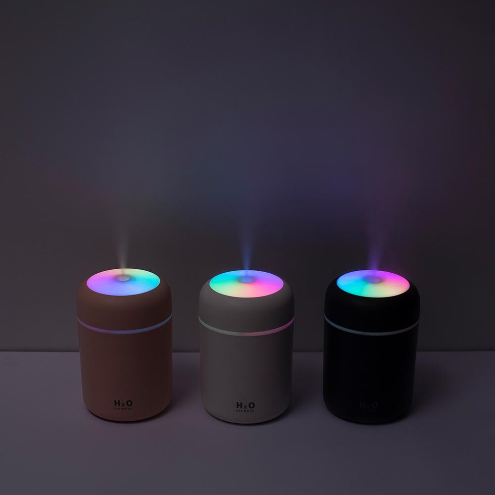 Portable 300ml Electric Air Humidifier Aroma Oil Diffuser Usb Cool Mist Sprayer With Colorful Night Light For Home Car