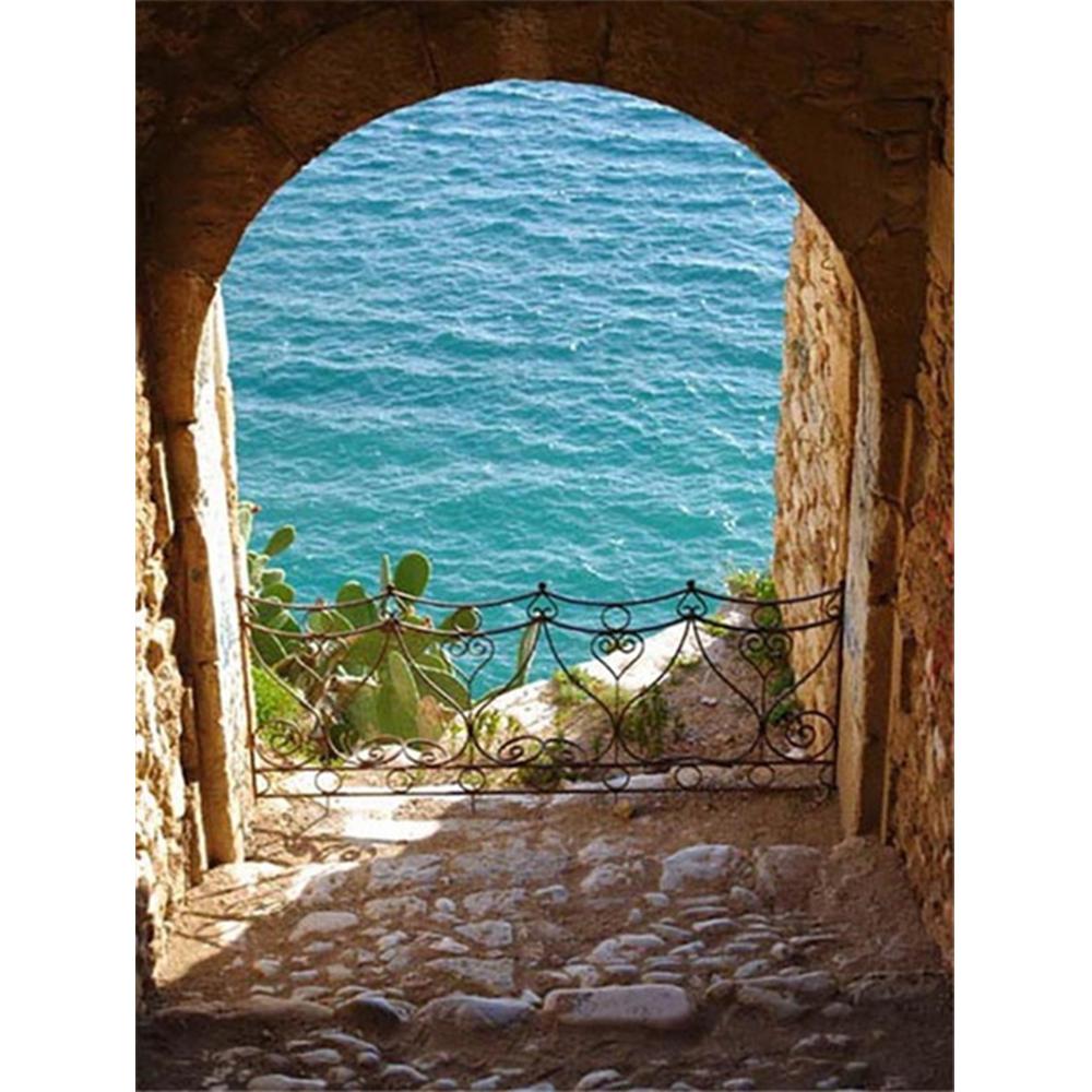 Diamond Painting Seaside Full Square Cross Stitch Kits 5D Diamond Embroidery Landscape Mosaic Door Needlework Home Decor