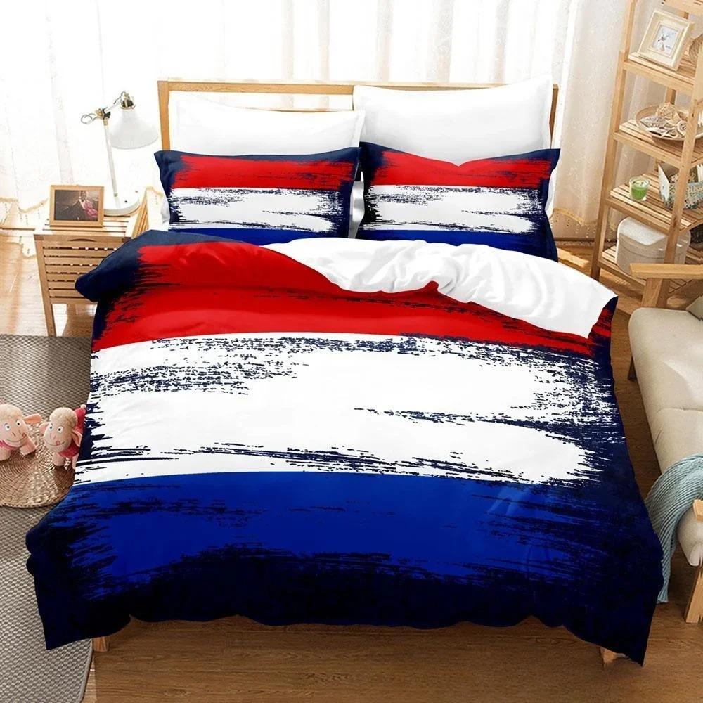 3D Print Bed Sheet Sets Netherlands Flag Bedding Set Single Twin Full Queen King Size Bed Set Adult Kid Bedroom Duvetcover Sets