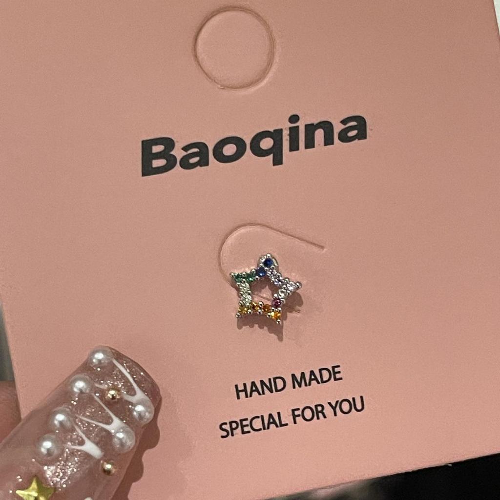 Kolekcja Kolczyków do Chrząstki ze Stali Tytanowej, Przyjaznych dla Snu, z Różowym Cyrkonem