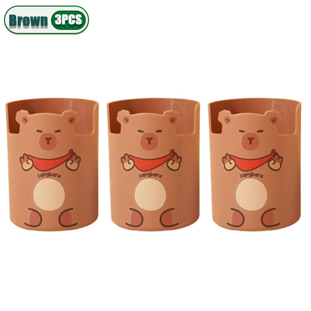 1-10PCS Capybara Pen Holder Office Desktop Organizer Large Capacity Cute Storage Bucket  Stationery Supplies Home Desk Decor