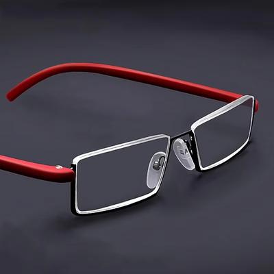 1pc Anti-Blue Light Reading Glasses Small Lightweight Half Frame Rectangle Clear Readers Computer Eyeglasses For Men Women