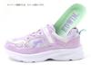 Edwin Athletic Velcro Size 2E EDW-3624 Sneakers, Shoes, Closure, Lightweight, Cute, Girls', School, Daycare, Kindergarten, Pink, 23.0 cm,