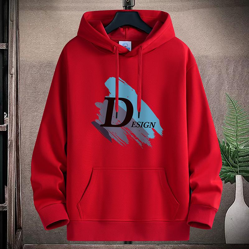 Design Pattern Hooded Hoodie for Men and Boys Large Size Long Sleeve Sportshirt Pullover