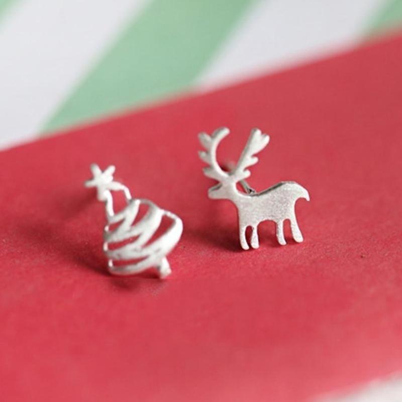 Mote Juletre Elg Sølvbelagt Asymmetriske Allsidige Ørestikker