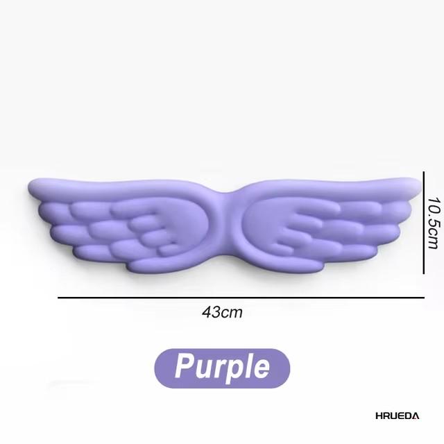 

Keyboard Mouse Wrist Rest Angel Wing Memory Foam Mouse Pad Set Wrist Support Ergonomic Non-Slip for Computer Laptop Easy Typing