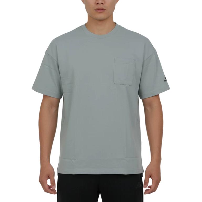 Adidas Pocket Round Neck Pullover Sports Short Sleeve T-Shirt Men Tops KF1332 L