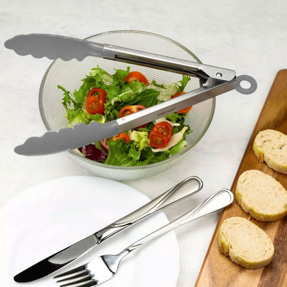 Szczypce Kuchenne Nylonowe 23cm KINGHOFF KH-1741 Szare
