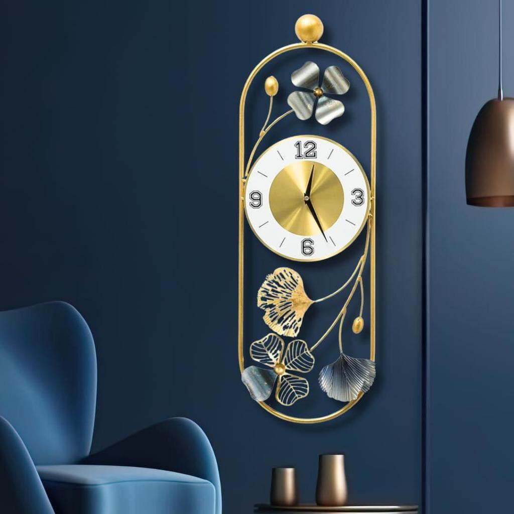 Metal Wall Clock for Décor Designer Clock Big Stylish Unique Wall Decor Clock Decorative Wall Clock for Living Room Antique Wall Clock (Design 3)