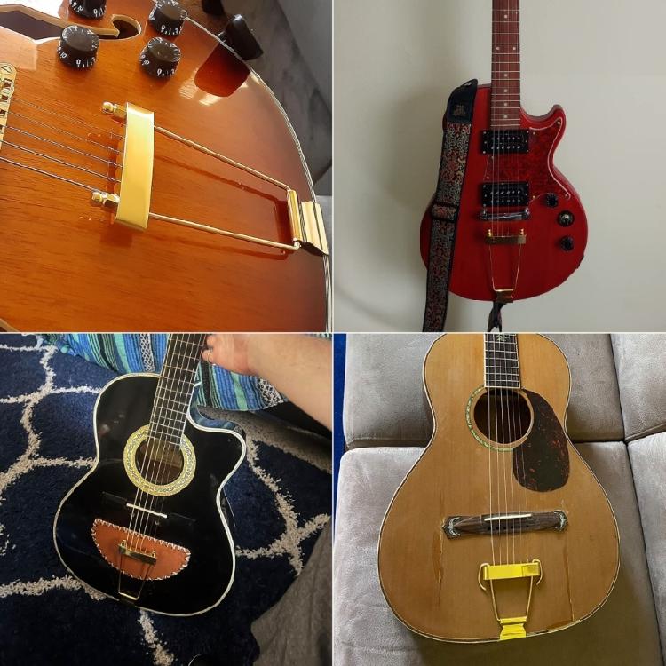 6 string Guitar Tailpiece Bridge Half Hollow Short Guitar Tailpiece Bridge Metal Guitar Replacement Parts Enduring