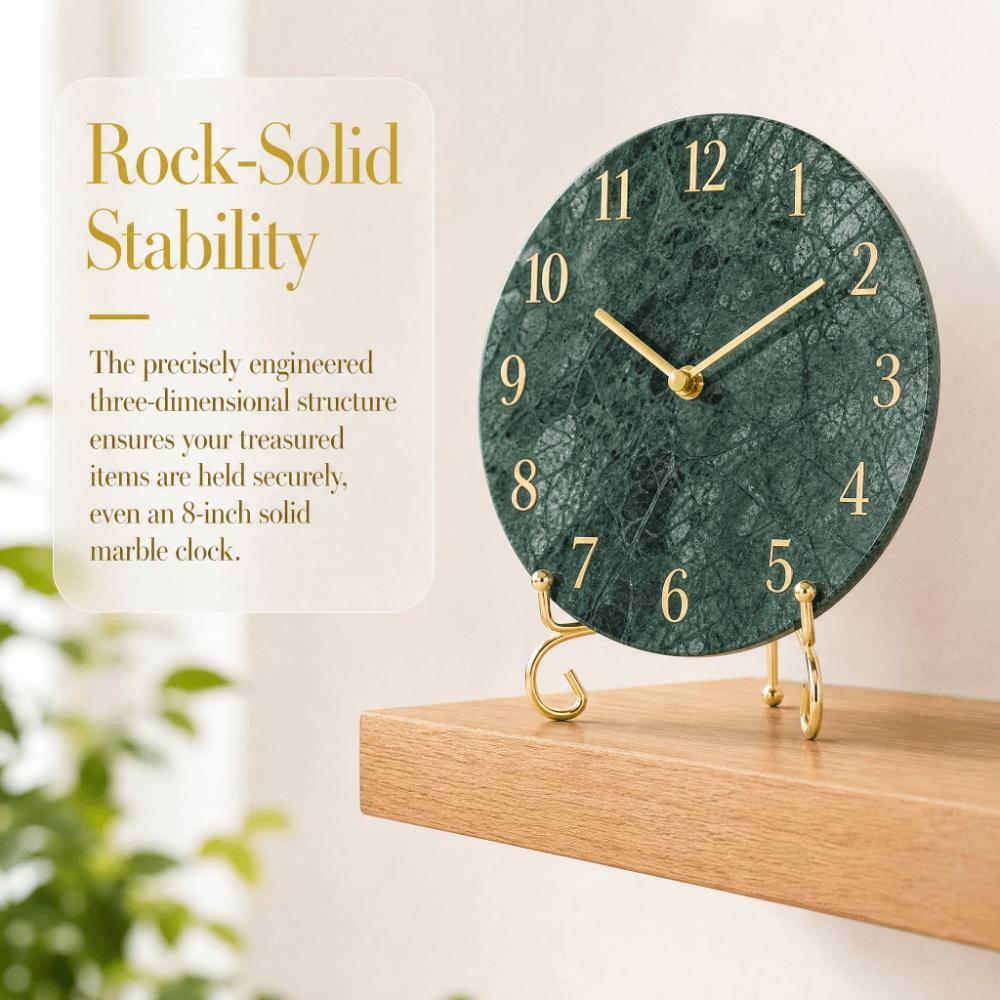 7.87x5.31in Marble Clock Display Bracket Iron Nordic Style Decor Stand  Shelf Decoration
