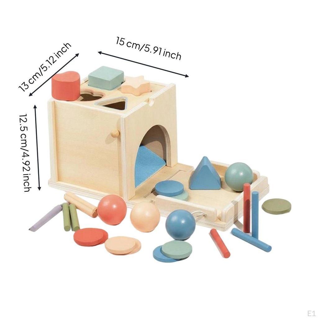 Educational Sorting Box Early Education Wooden Shape Sorter MultiFunction Disc Toy for , Kids,