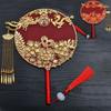 Xiuhe Manual Finished Product Bride Group Fan Xiuhe Clothes Fan Tuan Fan Round Fan Hand Holding Fan
