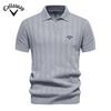 Callaway 2025 Spring/Summer Embroidery New Men's Woolen Polo Sweater Knitted Shirt Short Sleeve Collar Men's T-shirt Top