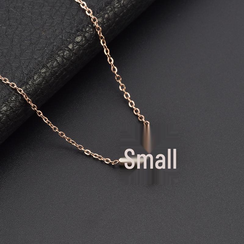 Elegant Titanium Steel Butterfly Necklace with Mother-of-Pearl Pendant for Women