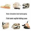 Versteck für Reptilien: Harz-Säbelzahntiger-Schädel Aquarium-Dekoration