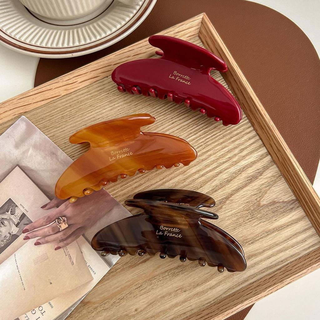 Elegant Acetate Hair Claw Large Size Charm Shark Hair Clip Women Hair Accessories All-Match Style Headwear