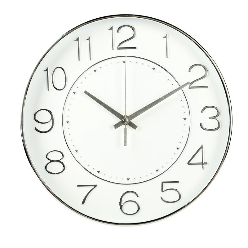 10 Inch 25cm Plastic Clock, Home Stereo Wall Clock, Bedroom Living Room, Minimalist Nordic Quartz Clock