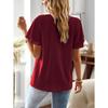 Summer Women's Fashion New Temperament Pullover V Neck Top