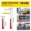Hydraulic Long Ram Jack, 4 Tons/8818 Lbs Capacity, with Single Piston Pump and Flat Base, Manual Cherry Picker with Handle, for Garage/Shop Cranes,
