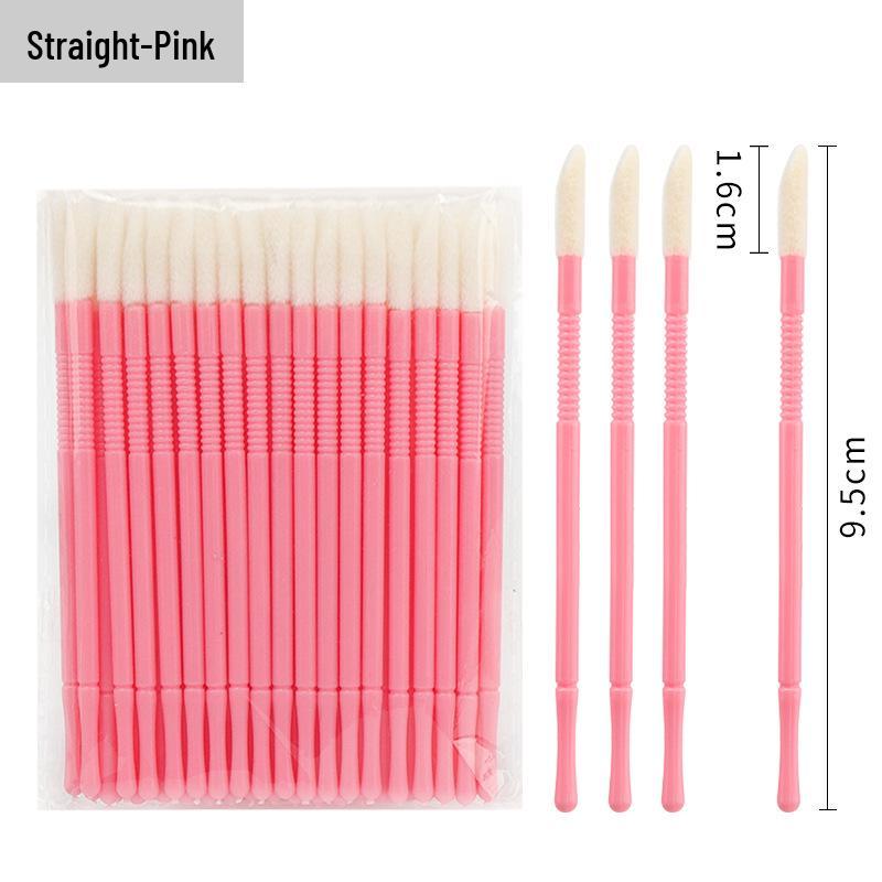Compact Disposable Spiral Lip Brush - Portable Mini Cotton Swab for Lipstick & Gloss Application