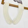 White Beaded Collar Elegant Detachable Sweater Collar Fashionable Women Collar for Event and Daily Wear