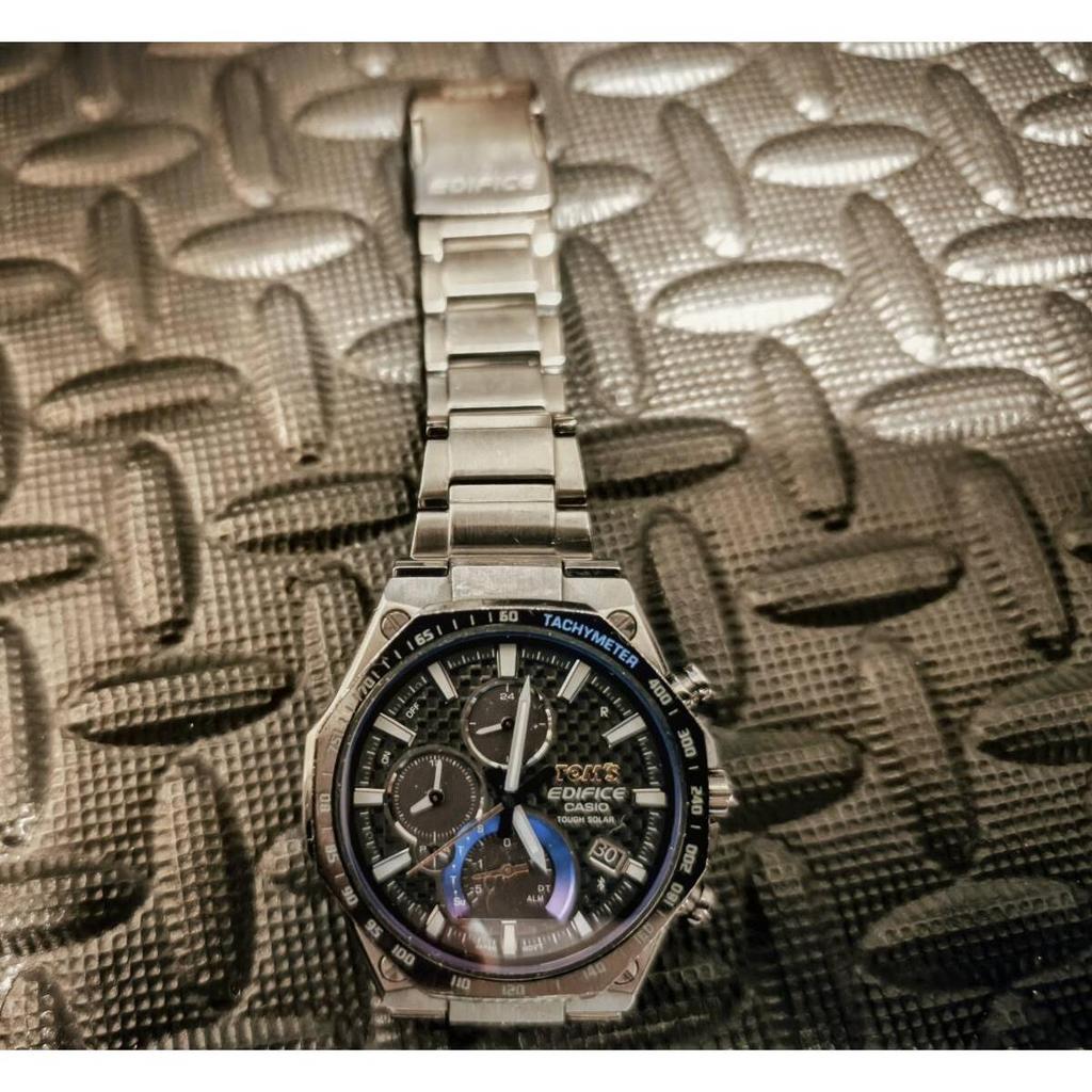 Used [Super rare!! Limited item!! Beautiful item!!] EQB-1100TMS Radio Casio Edifice TOM'S EDIFICE CASIO Bluetooth Carbon TOM'S Limited Edition
