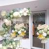 Orange Balloon Column Flower Basket Decoration for Events and Venues