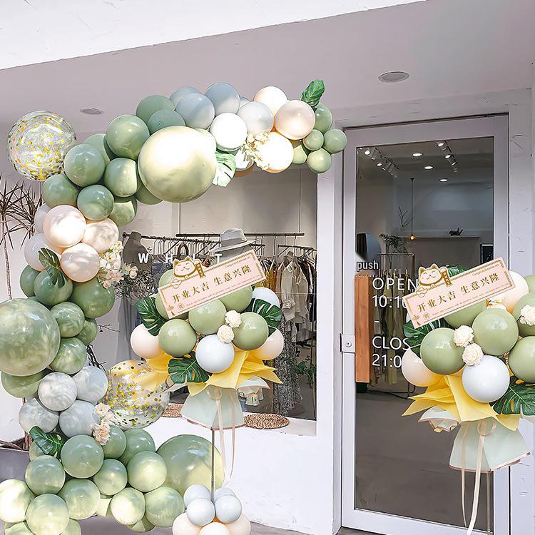 Orange Balloon Column Flower Basket Decoration for Events and Venues