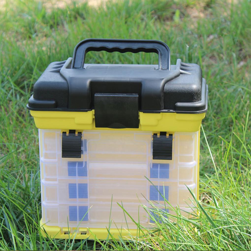 Portable Tool Chest With Locking Clip For Storing Tools And Small Parts Fishing Tackle Box 4 Layers Fishing Box Portable