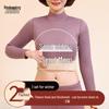 Women's Extra Thick Lamb Fleece Thermal Underwear Set with Mock Neck