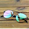 Full-Rim Black Titanium Aviator-Style Optical Glasses Frame – Lightweight Metal Eyewear for Men and Women