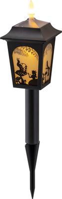 Takasho Solar Light Outdoor Alice Silhouette Light Black Garden Light Outdoor Indirect Lighting Waterproof Alice In Wonderland Resin/Glass TA-L02