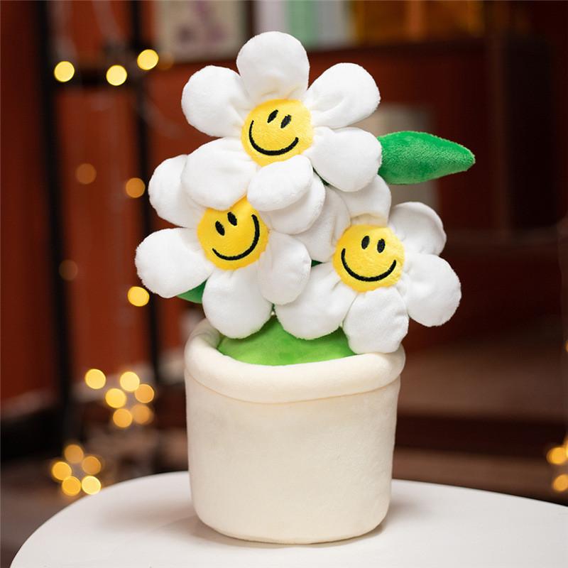 Decoration Plush Sunflower Toy Home Decoration Waist Support Plant Doll Pot