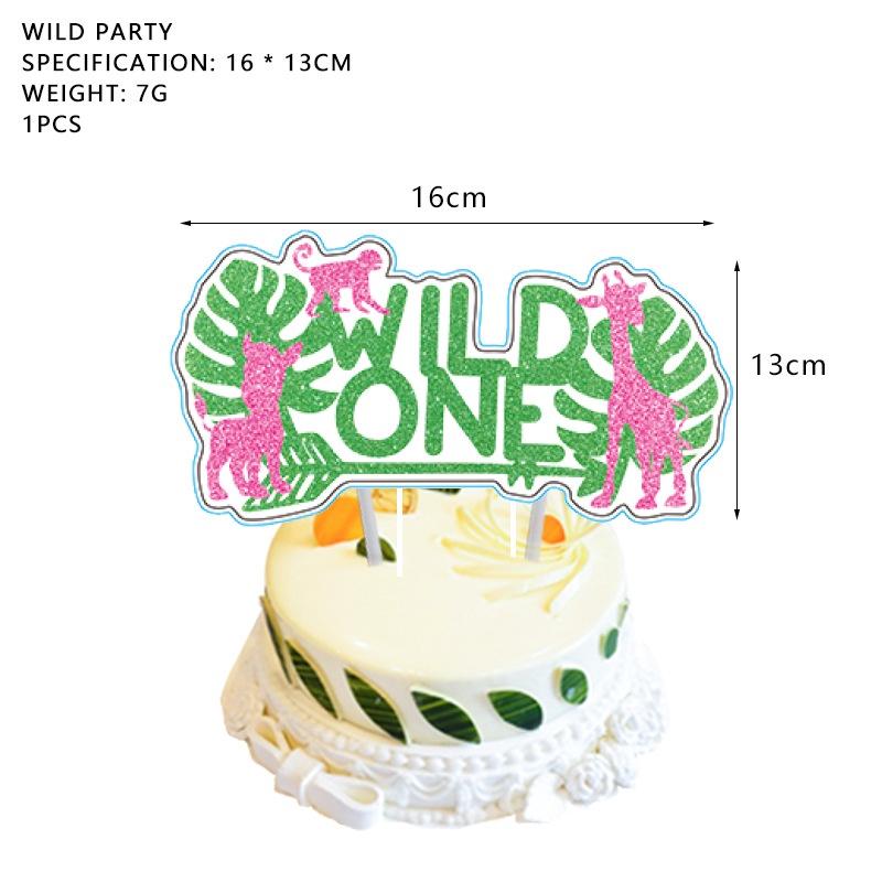 One Wild Animal World Birthday Party Supplies Decor Birthday Banner Topper Cake