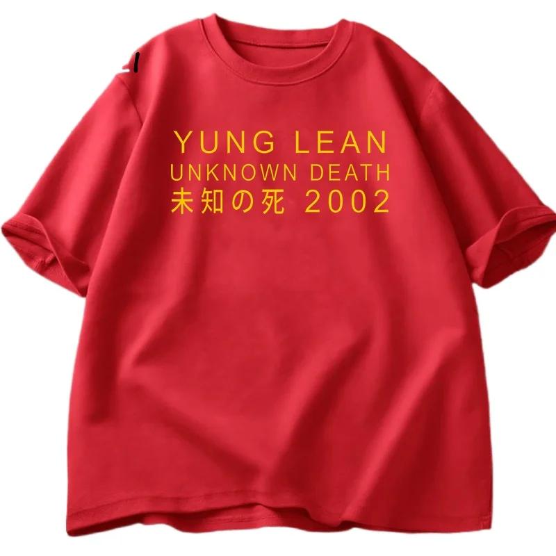 Summer Yung Lean Unknown Death 2002 Shirt Men Women Hiphop Short Sleeve Round Neck T-shirt Casual Loose High Quality Tops Summer