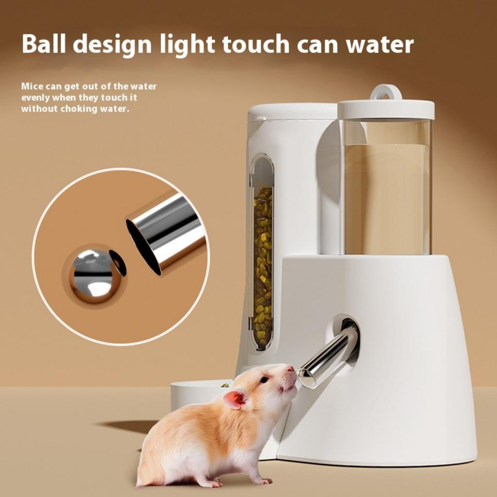 Automatic Small Animal Feeder And Water Dispenser Dual Purpose No Spill Design For Hamsters Rabbits Gerbils