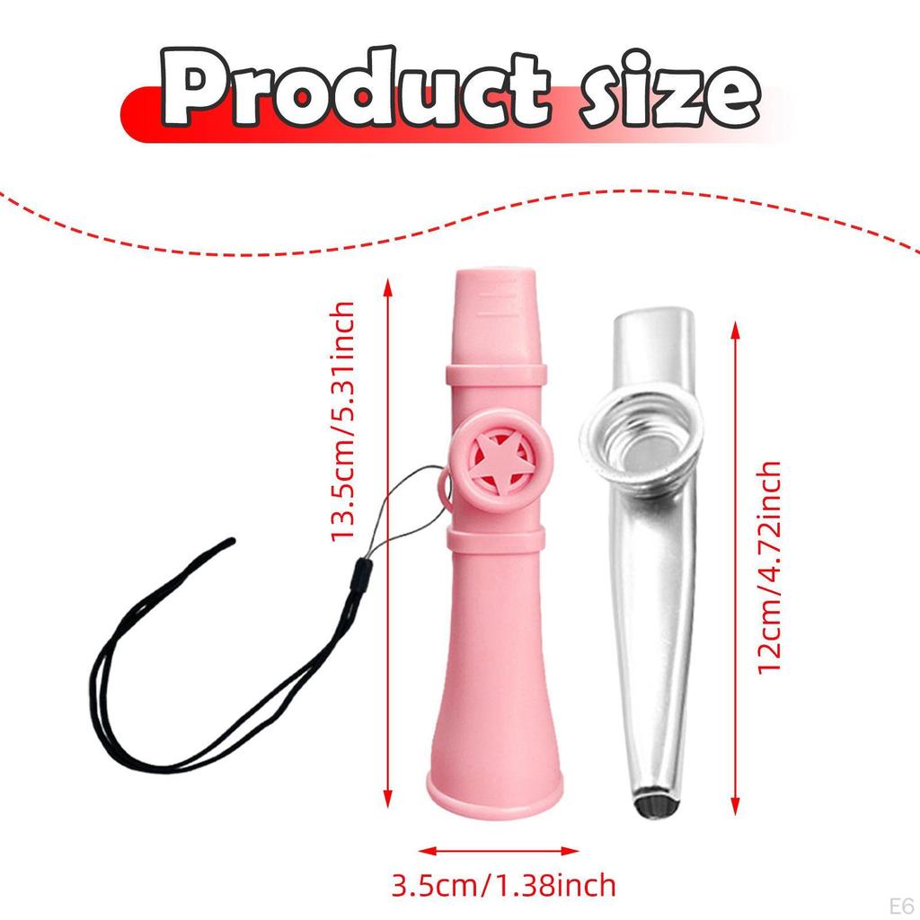 Kazoo Flute Portable Lightweight Party Favors with Neck Rope Musical Instrument for Show Gifts