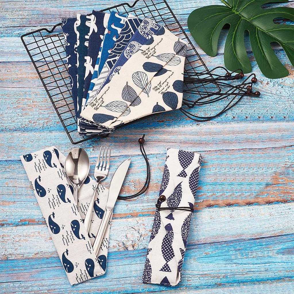 Beadthoven Chopstick Storage Portable Chopstick Cutlery Cute Folding Fan Knife and Fork Tableware Decorative Storage Straw Storage Cutlery Carrying