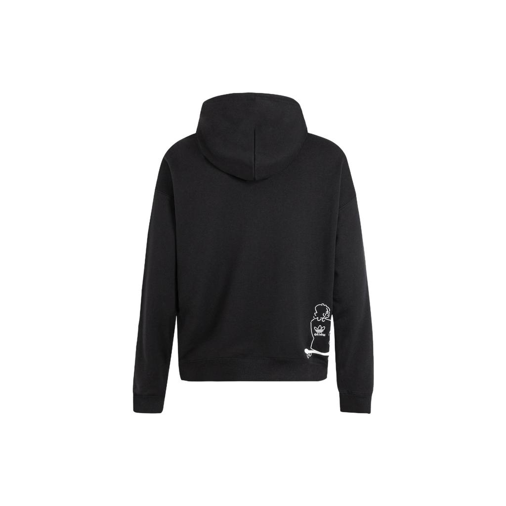 Adidas Pánská mikina s kapucí Originals Trefoil Nagaba s grafickým potiskem Černá IK4309