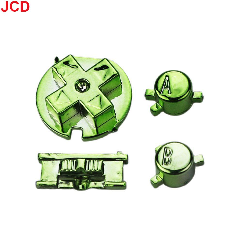 JCD 1set  Electroplating DIY Button For Game Boy Button Shell For GBC Game Replacement Button D-Pad A B Buttons Kit